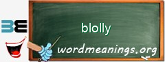 WordMeaning blackboard for blolly